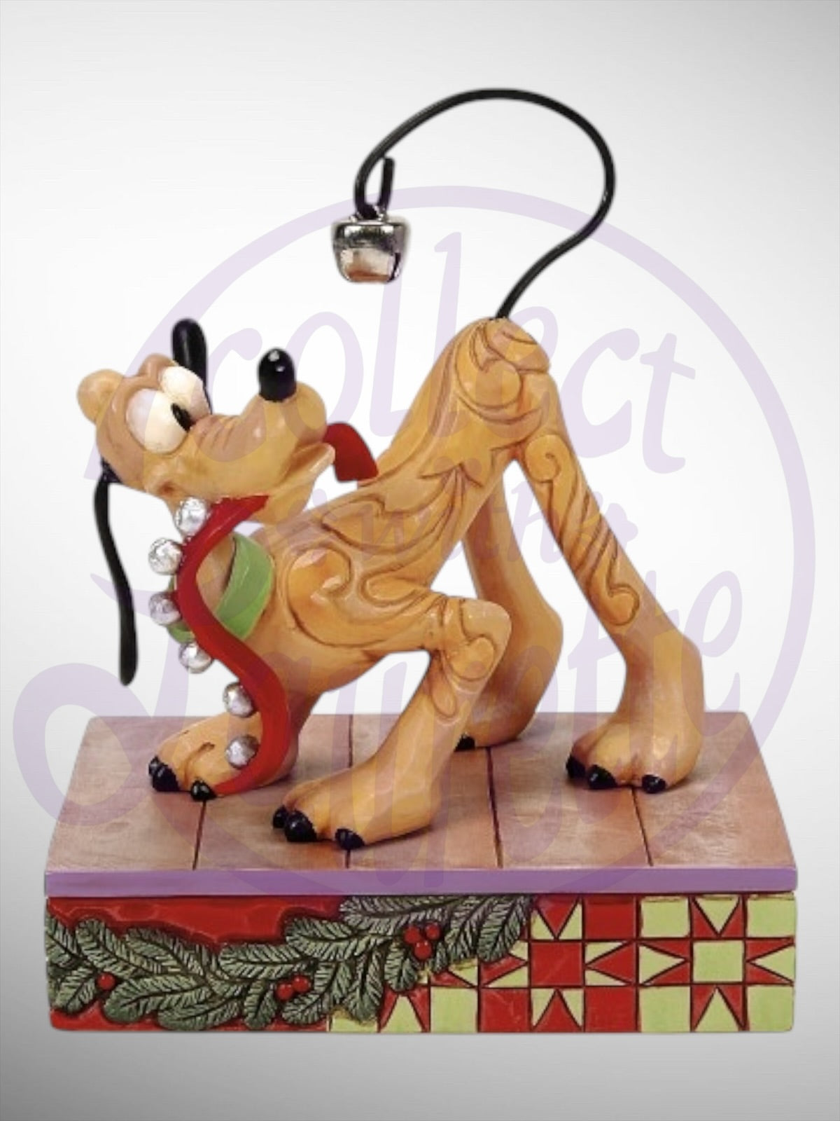 Jim Shore Disney Traditions -  Jolly Jingle Tail Pluto Christmas Figurine
